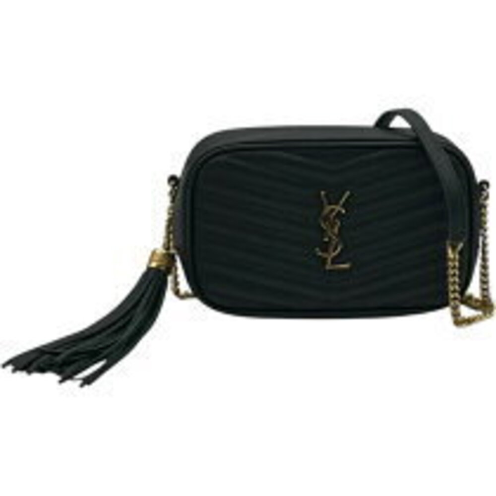Saint Laurent Lou Chain Shoulder Bag Dark Green Hardware Caviar